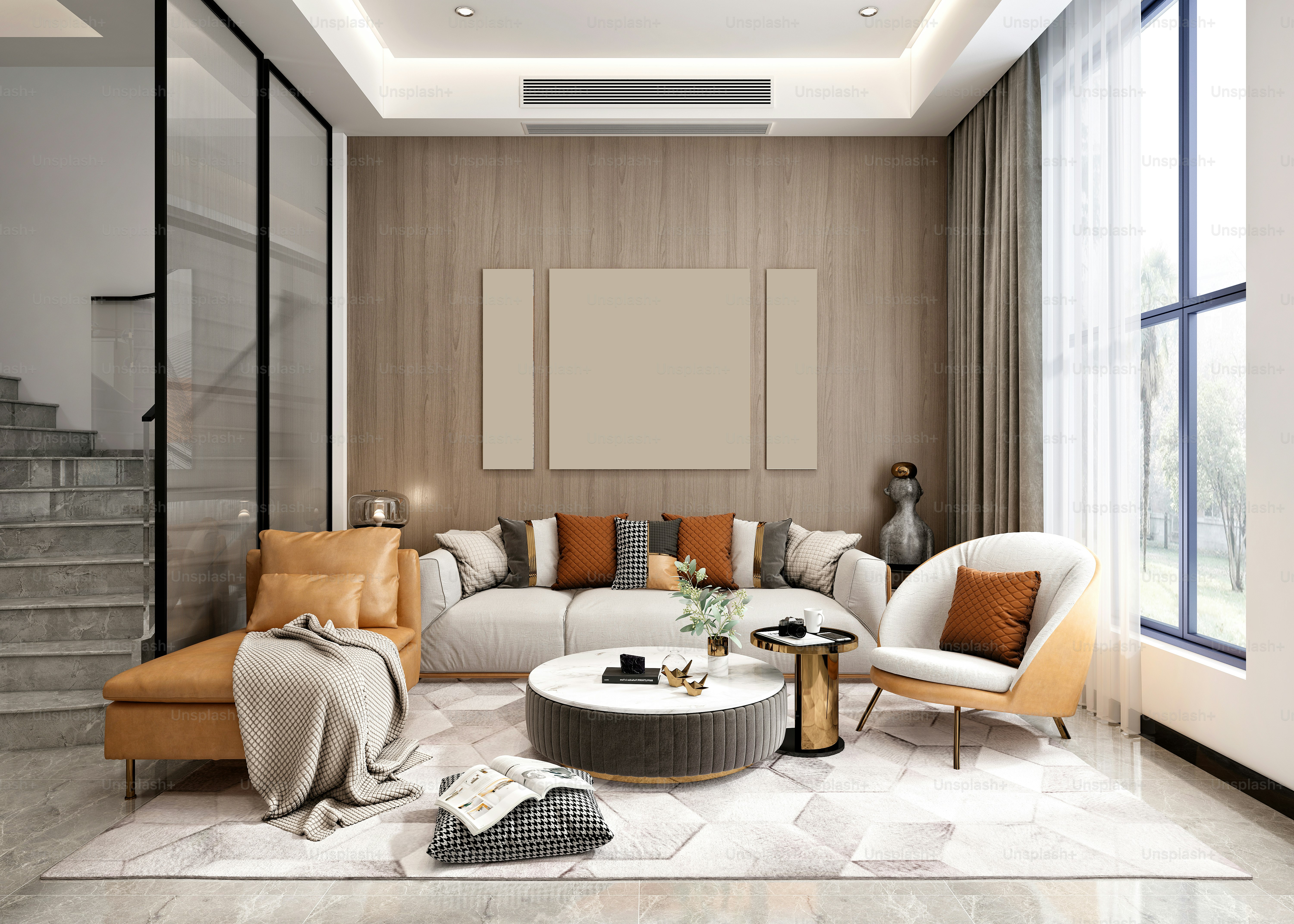 3d render of luxury hotel room